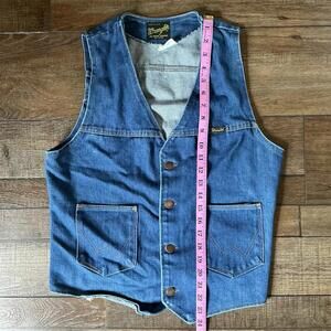 90s VINTAGE Size M - Wrangler No Fault Denims Vest USA Made Western Men's #42629